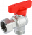Кран шаровой FAR 3/4"EU(TP)-3/4", НР-накидная гайка EPDM, угловой, красн. бабочка, хром Кран шаровой FAR 3/4"EU(TP)-3/4", НР-накидная гайка EPDM, угловой, красн. бабочка, хром